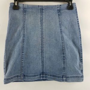 004 Free People Jean Mini Skirt